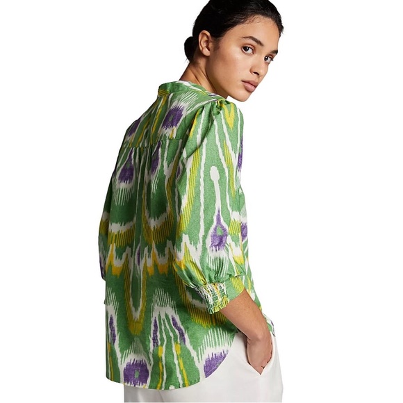 ANTHROPOLOGIE | Sharona Henley Long Sleeves Blouse - Picture 4 of 10